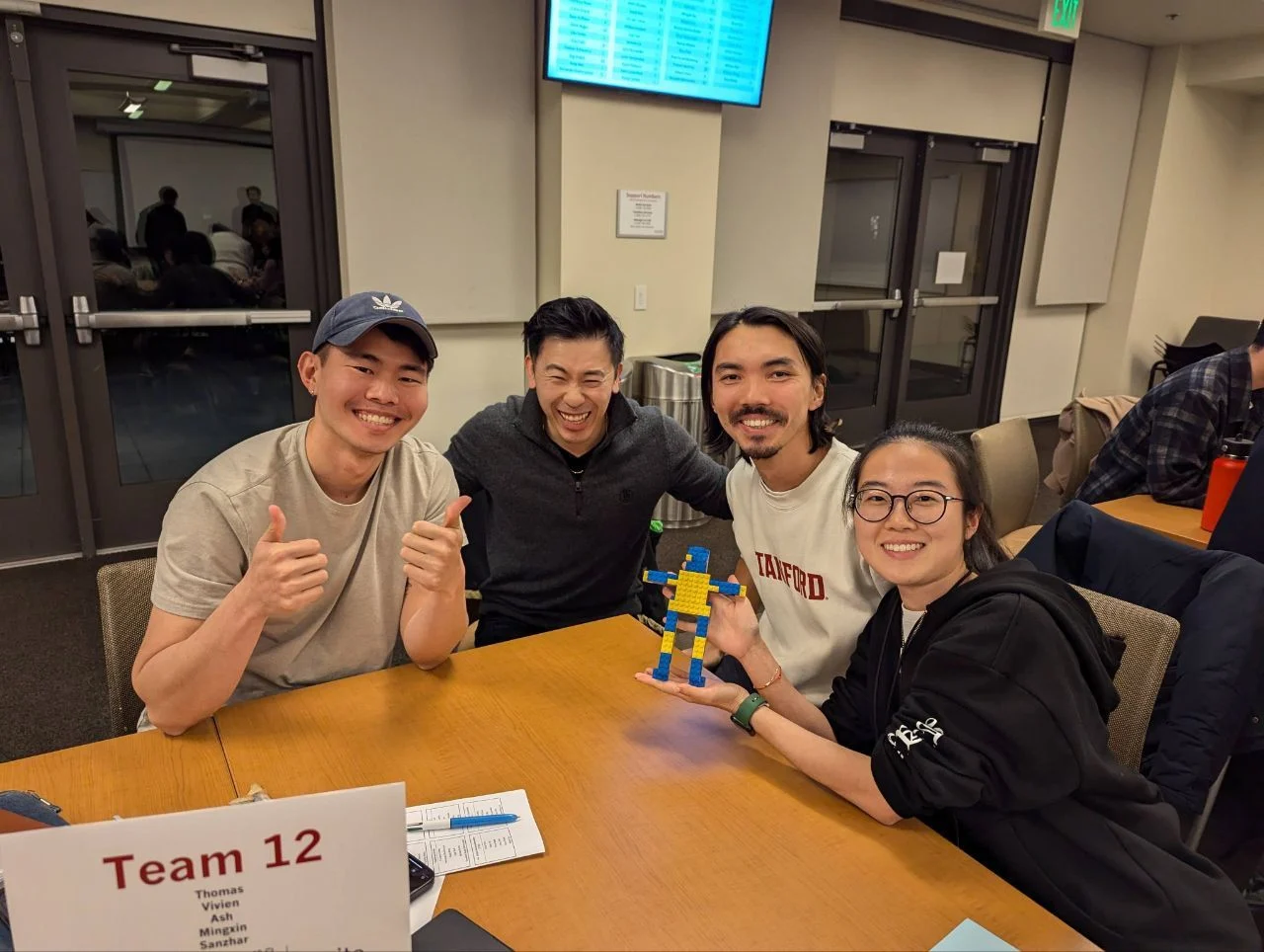 A team showing their prototype at Stanford
